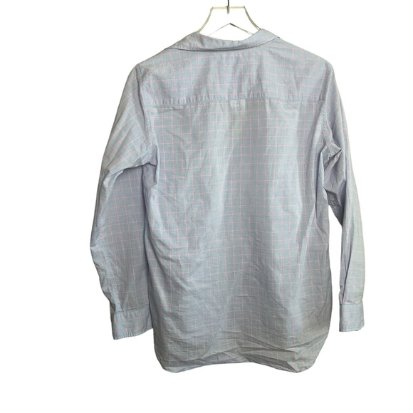 FRANK & EILEEN | Blue Pink Check Plaid Button Up Long Sleeve Cotton - Picture 2 of 4